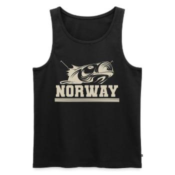Norvège Pêche - Débardeur bio Premium Homme - noir - Devant - Michal (187cm)