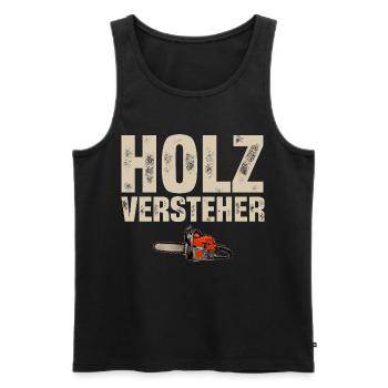 lumberjack - Men's Premium Organic Tank Top - black - Front - Michal (187cm)