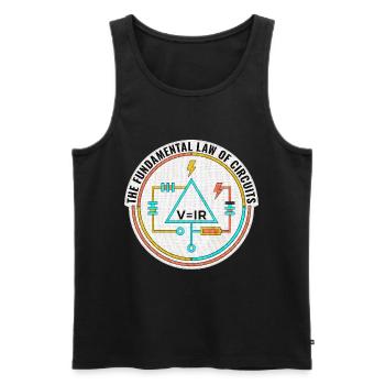 Geschenk für Elektroingenieur, Lustige Schaltkreise Shirt - Männer Premium Bio Tank Top - Schwarz - Vorne - AI Model Male 178 light (178cm)