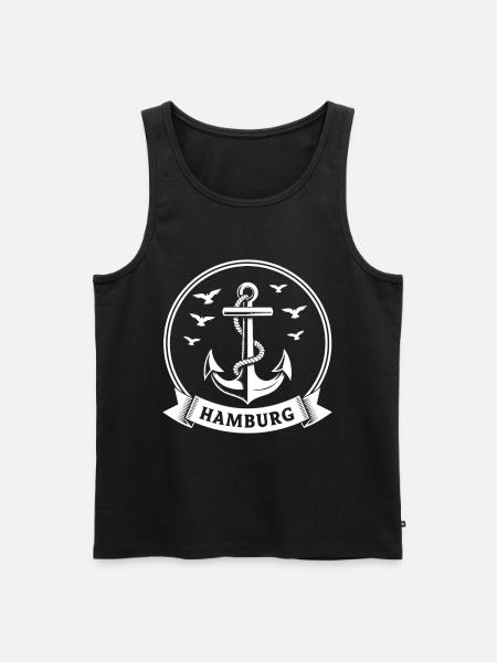 Hambourg Anker Armoiries maritimes Moin - Débardeur bio Premium Homme - noir