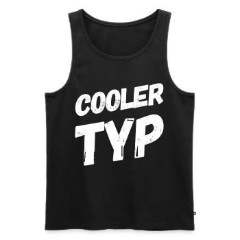 So sieht ein cooler Typ aus - Männer Premium Bio Tank Top - Schwarz - Vorne - Michal (187cm)