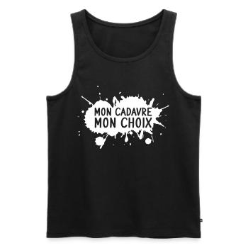 Mein Leichnam, meine Wahl - Männer Premium Bio Tank Top - Schwarz - Vorne - AI Model Male 178 light (178cm)