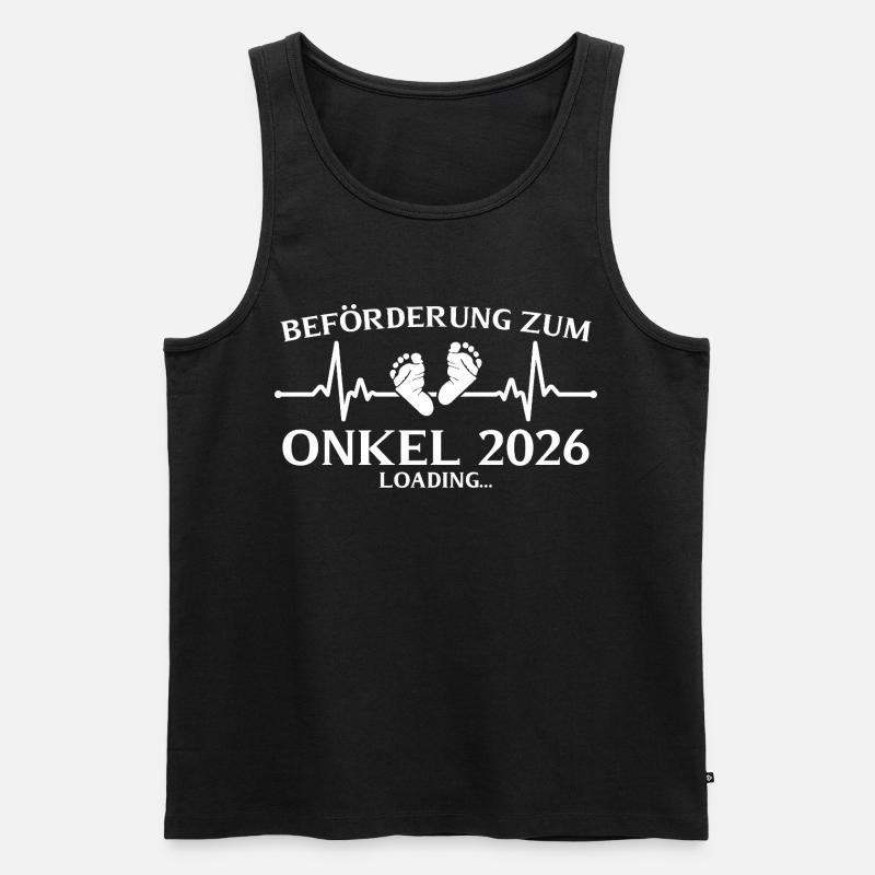 Onkel 2026 loading Schwangerschaftsankündigung - Männer Premium Bio Tank Top - Schwarz
