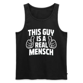 Chemise pour homme - Ce gars est une vraie personne - Débardeur bio Premium Homme - noir - Devant - Michal (187cm)