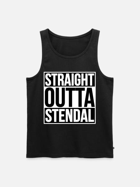 Straight Outta Stendal - Men's Premium Organic Tank Top - black