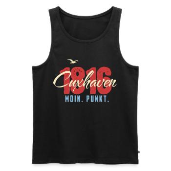 Cuxhaven - Nordsee 1816 - Männer Premium Bio Tank Top - Schwarz - Vorne - AI Model Male 178 light (178cm)