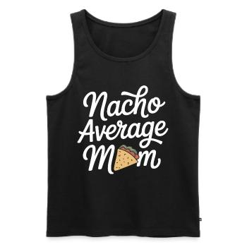 Nacho Average Mom Funny - Men's Premium Organic Tank Top - black - Front - Michal (187cm)
