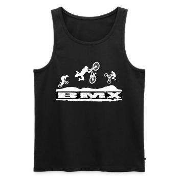 BMX Bike - Männer Premium Bio Tank Top - Schwarz - Vorne - Michal (187cm)