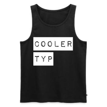 So sieht ein cooler Typ aus - Männer Premium Bio Tank Top - Schwarz - Vorne - Michal (187cm)