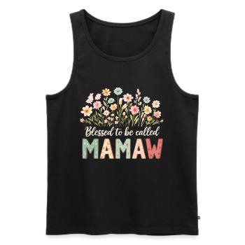 Gesegnet Mamaw genannt zu werden - Men's Premium Organic Tank Top - black - Front - AI Model Male 178 light (178cm)