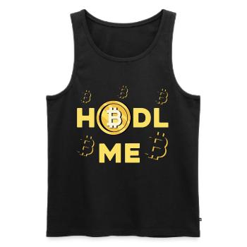 HODL ME Bitcoin Logo - Débardeur bio Premium Homme - noir - Devant - AI Model Male 178 light (178cm)