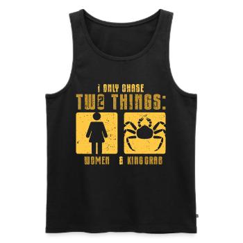 Alaska King Crab - Men's Premium Organic Tank Top - black - Front - AI Model Male 178 light (178cm)