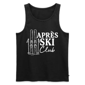 Après Ski Club - Men's Premium Organic Tank Top - black - Front - AI Model Male 178 light (178cm)