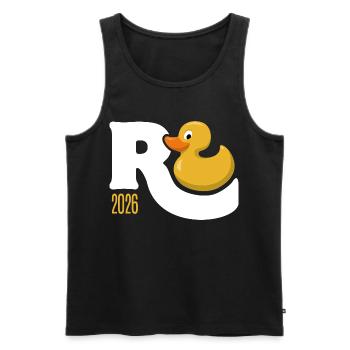 Gummy Duck Pension 2026 - Retraite - Pension - Débardeur bio Premium Homme - noir - Devant - Michal (187cm)