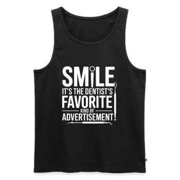 Gear Driven Smile Dental Specialist  - Men's Premium Organic Tank Top - black - Front - Michal (187cm)