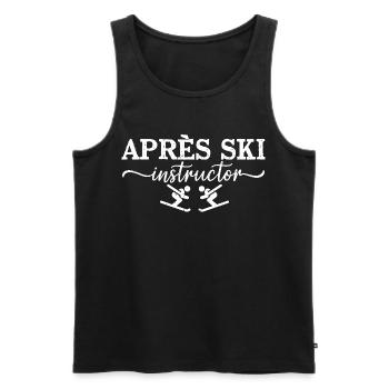 Après Ski Instructor Skilehrer Party - Männer Premium Bio Tank Top - Schwarz - Vorne - AI Model Male 178 light (178cm)
