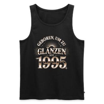 Geboren um zu Glänzen 1995 - Männer Premium Bio Tank Top - Schwarz - Vorne - AI Model Male 178 light (178cm)