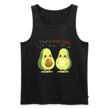 Sweet Avocado Design « Je me sens tellement vide à l’intérieur » - Débardeur bio Premium Homme - noir - Devant - Michal (187cm)
