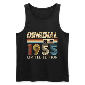 Gamer 70th Birthday 70th Anniversary Original 1955 - Men's Premium Organic Tank Top - black - Front - Michal (187cm)