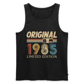 Gamer 40th Birthday 40th Anniversary Original 1985 - Men's Premium Organic Tank Top - black - Front - AI Model Male 178 light (178cm)