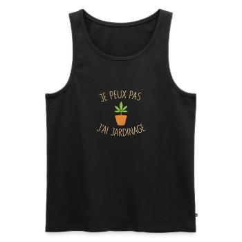 I can't I have gardening - Men's Premium Organic Tank Top - black - Front - AI Model Male 178 light (178cm)