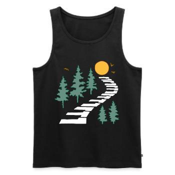 The musical path - Men's Premium Organic Tank Top - black - Front - AI Model Male 178 light (178cm)