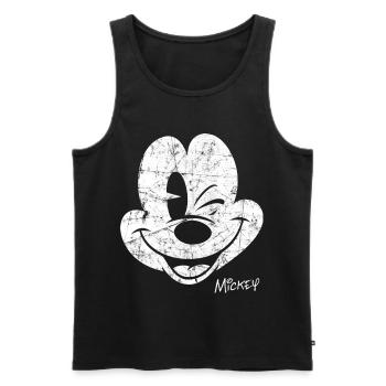 Mickey & Minnie Retro Mickey-Kopf Motiv - Männer Premium Bio Tank Top - Schwarz - Vorne - AI Model Male 178 light (178cm)