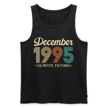 30 Ans Anniversaire Cadeau Né en Décembre 1995 - Débardeur bio Premium Homme - noir - Devant - Michal (187cm)