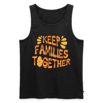 Menschlichkeit Equality Keep Families Together - Männer Premium Bio Tank Top - Schwarz - Vorne - Michal (187cm)
