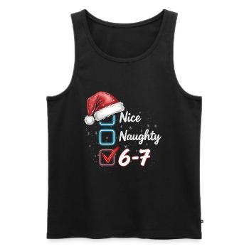 Nice Naughty 6-7  - Männer Premium Bio Tank Top - Schwarz - Vorne - Michal (187cm)