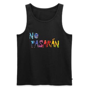 No Pasaran - Men's Premium Organic Tank Top - black - Front - AI Model Male 178 light (178cm)