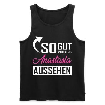 Only an Anastasia can look so good - Men's Premium Organic Tank Top - black - Front - Michal (187cm)