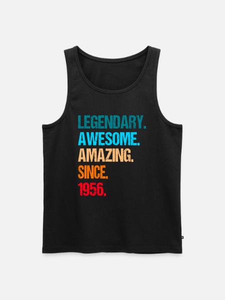 70 Birthday 1956 - Men's Premium Organic Tank Top - black