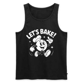 Lets Bake Cartoon Backen Mascot - Männer Premium Bio Tank Top - Schwarz - Vorne - AI Model Male 178 light (178cm)