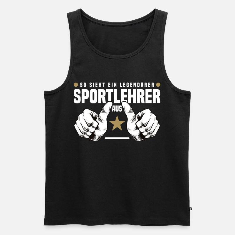Sportlehrer - Männer Premium Bio Tank Top - Schwarz