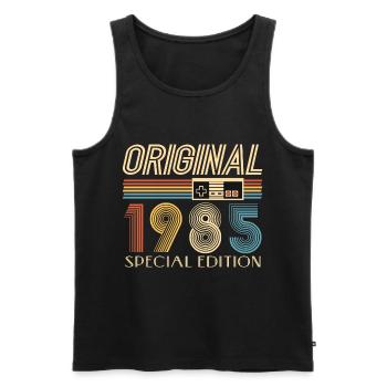 Gamer 40th Birthday 40th Anniversary Original 1985 - Men's Premium Organic Tank Top - black - Front - AI Model Male 178 light (178cm)
