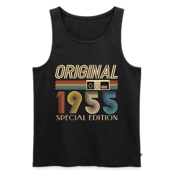Gamer 70th Birthday 70th Anniversary Original 1955 - Men's Premium Organic Tank Top - black - Front - Michal (187cm)