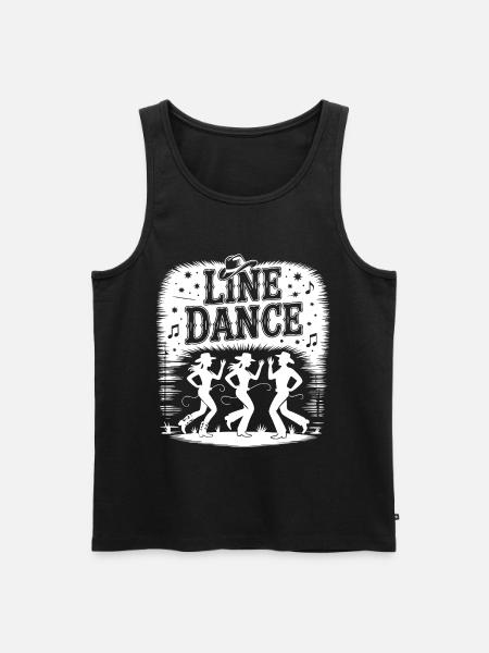Line Dance Silhouettes - Men's Premium Organic Tank Top - black