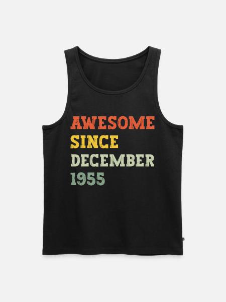1955 December Birthday Gift - Men's Premium Organic Tank Top - black
