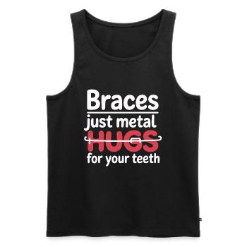 Brace Journey Smile Fortschritt Kunst - Männer Premium Bio Tank Top - Schwarz - Vorne - AI Model Male 178 light (178cm)