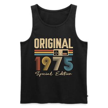 Gamer 50th Birthday 50th Anniversary Original 1975 - Men's Premium Organic Tank Top - black - Front - Michal (187cm)