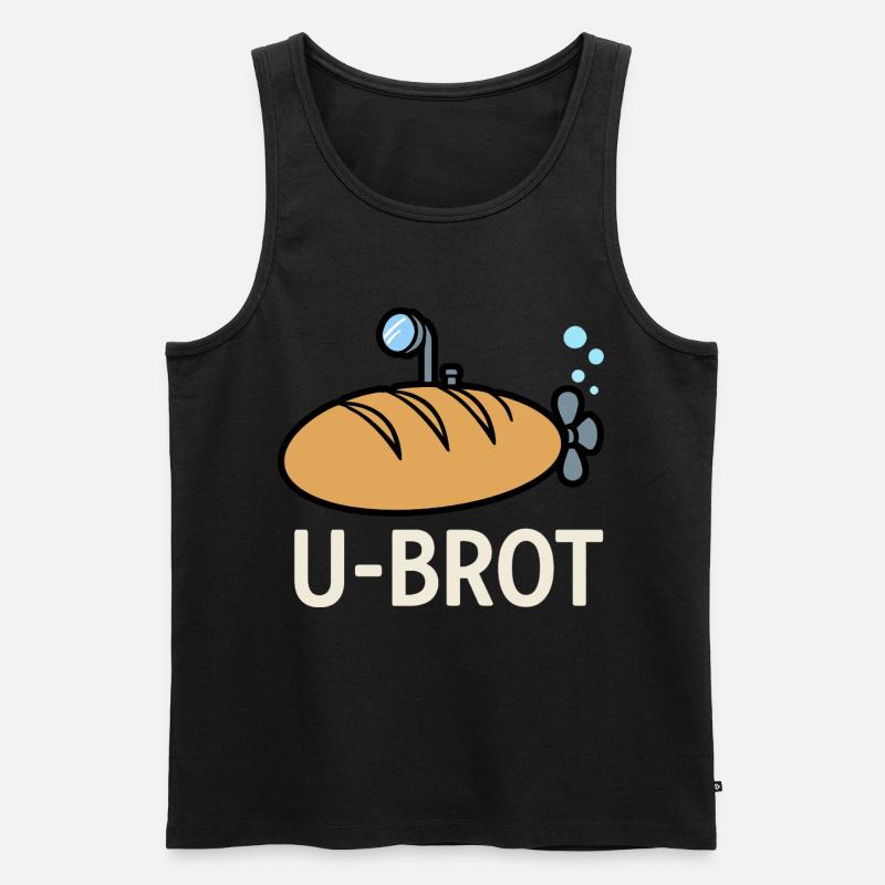U-Brot Retro Logo - Männer Premium Bio Tank Top - Schwarz
