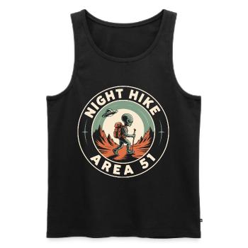 Lustige Gegend 51 Alien UFO Wanderung Wandern - Männer Premium Bio Tank Top - Schwarz - Vorne - AI Model Male 178 light (178cm)