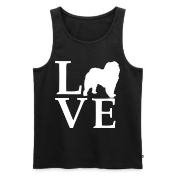 Chow Chow - Männer Premium Bio Tank Top - Schwarz - Vorne - AI Model Male 178 light (178cm)