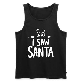 I Saw Santa Claus - Men's Premium Organic Tank Top - black - Front - Michal (187cm)