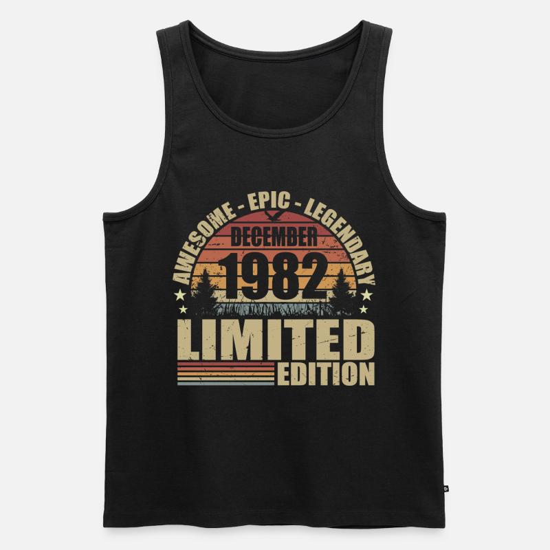 Dezember 1982 - Limitierte Auflage Dezember 1982 - Männer Premium Bio Tank Top - Schwarz