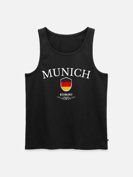J’adore Munich, souvenir Munich - Débardeur bio Premium Homme - noir