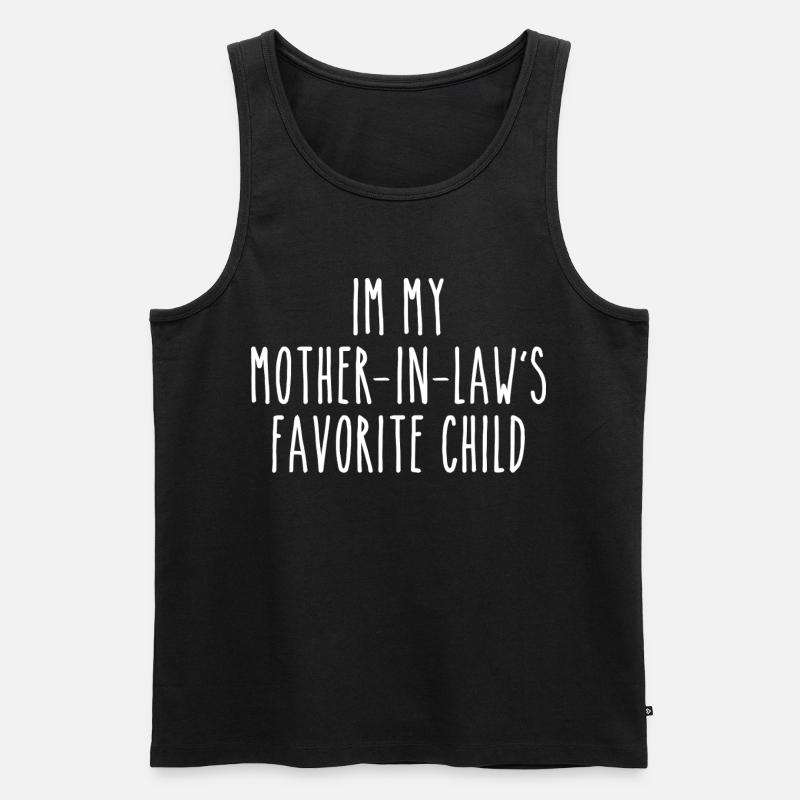 Liebling der Schwiegermutter Lustiger Spruch - Männer Premium Bio Tank Top - Schwarz