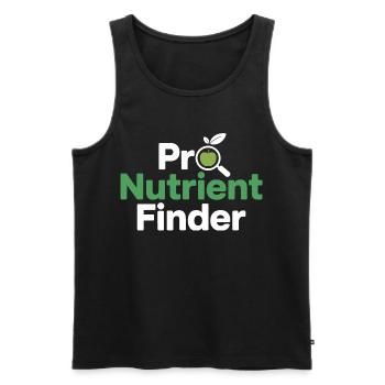 Diététiste certifiée en nutrition - Débardeur bio Premium Homme - noir - Devant - AI Model Male 178 light (178cm)