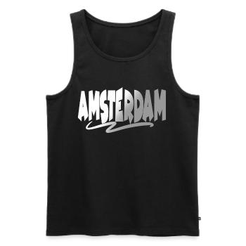 Amsterdam - Débardeur bio Premium Homme - noir - Devant - Michal (187cm)